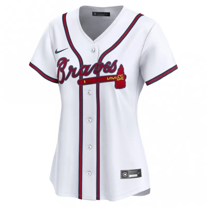 Atlanta Braves Nike Women’s Home Limited Custom Jersey – White
