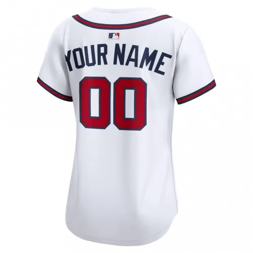 Atlanta Braves Nike Women’s Home Limited Custom Jersey – White