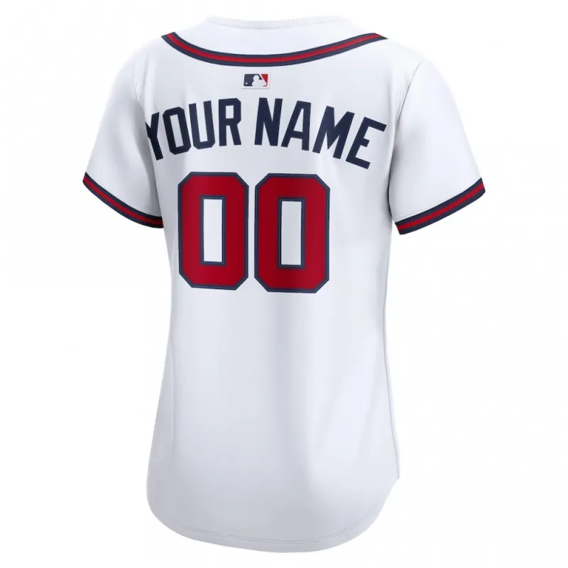 Atlanta Braves Nike Women’s Home Limited Custom Jersey – White
