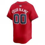 Atlanta Braves Nike Alternate Limited Custom Jersey – Red