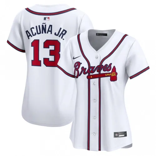 Maillot Nike pour femme « Home Limited » de Ronald Acuña des Braves d'Atlanta - Blanc