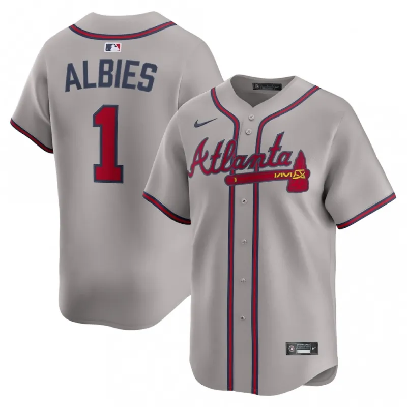 Ozzie Albies Atlanta Braves Nike Road Limited Player Jersey – Gray