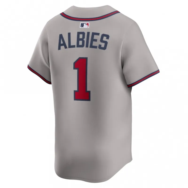Ozzie Albies Atlanta Braves Nike Road Limited Player Jersey – Gray