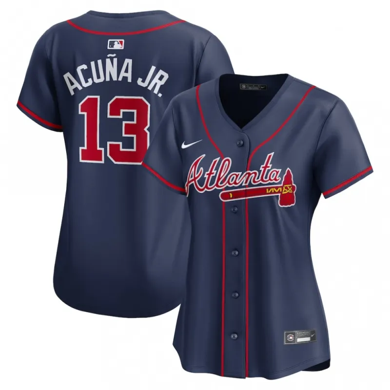 Ronald Acuña Jr. Atlanta Braves Nike Women’s Alternate Limited Player Jersey – Navy