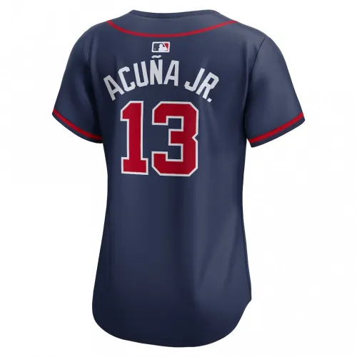 Ronald Acuña Jr. Atlanta Braves Nike Women’s Alternate Limited Player Jersey – Navy