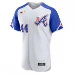 Hank Aaron Atlanta Braves Nike 2023 City Connect Authentic Player Jersey – White
