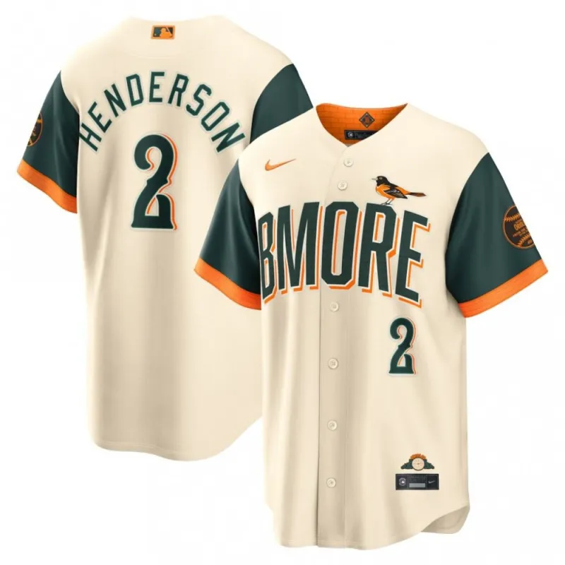 Gunnar Henderson Baltimore Orioles Nike 2026 City Connect Stadium Jersey – Cream