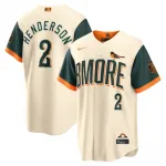 Camisa de jogo do Gunnar Henderson dos Baltimore Orioles da Nike para o City Connect Stadium 2026 - Creme
