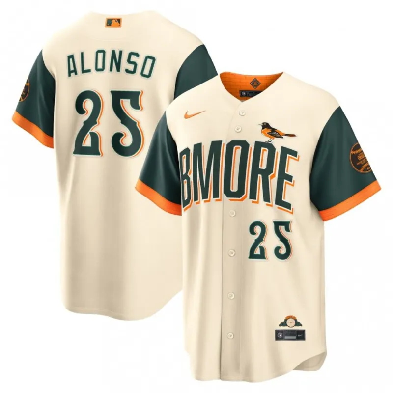 Pete Alonso Baltimore Orioles Nike 2026 City Connect Stadium Jersey – Cream