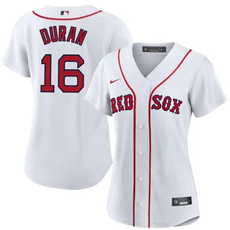 Maglia da gioco da donna Nike di Jarren Duran dei Boston Red Sox, edizione limitata per le partite in casa – Bianca