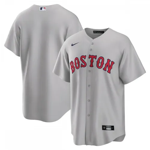 Camisola de réplica da equipa dos Boston Red Sox da Nike para jogos fora de casa - Cinza