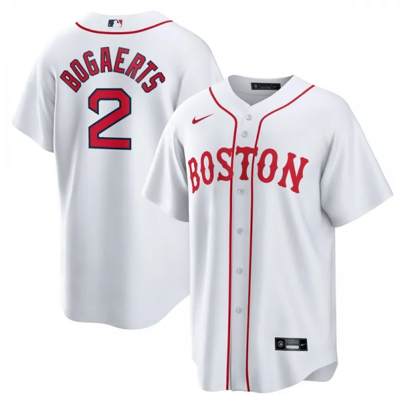 Xander Bogaerts Boston Red Sox Nike 2021 Patriots’ Day Official Replica Player Jersey – White