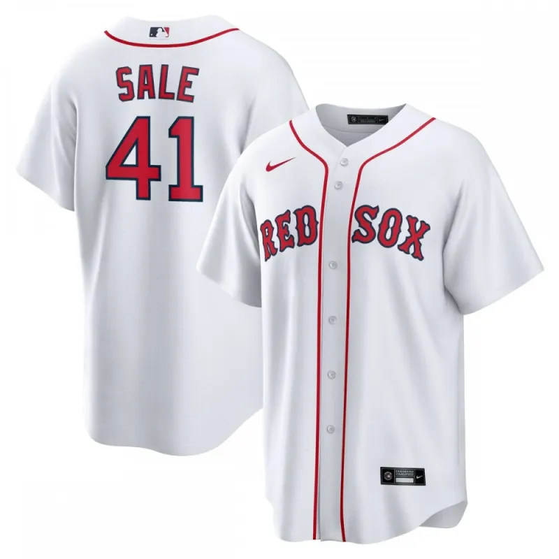 Chris Sale Boston Red Sox Nike Home Replica Player Name Jersey – White