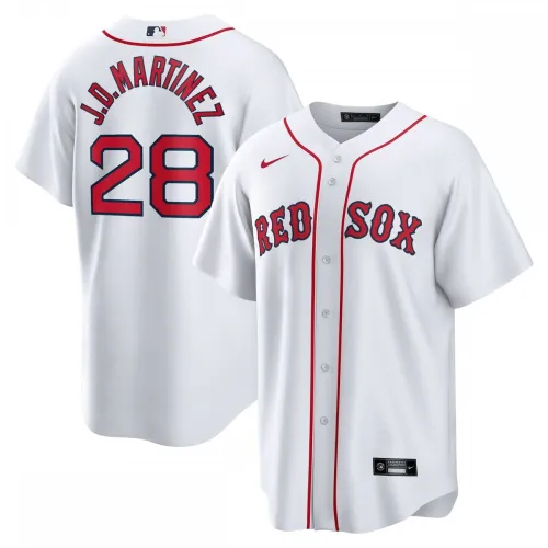 J.D. Martinez Boston Red Sox Nike thuisreplica-shirt met spelersnaam - Wit