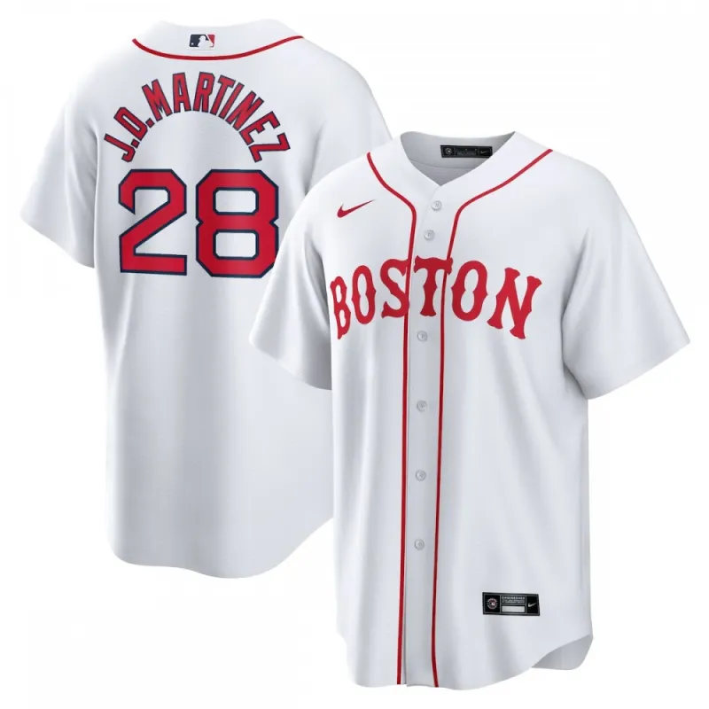 J.D. Martinez Boston Red Sox Nike 2021 Patriots’ Day Official Replica Player Jersey – White