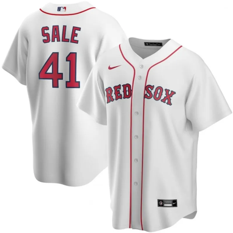 Men’s Boston Red Sox Chris Sale #41 Nike White Alternate 2020 Jersey