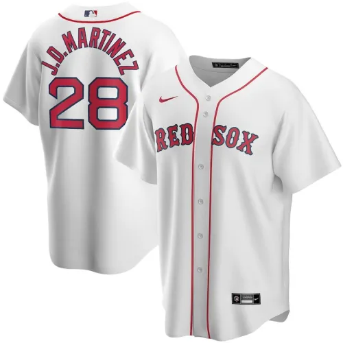 Boston Red Sox J.D. MARTINEZ #28 Nike wit thuisshirt 2020 voor heren