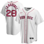 Uomo Boston Red Sox J.D.MARTINEZ #28 Nike maglia bianca Home 2020