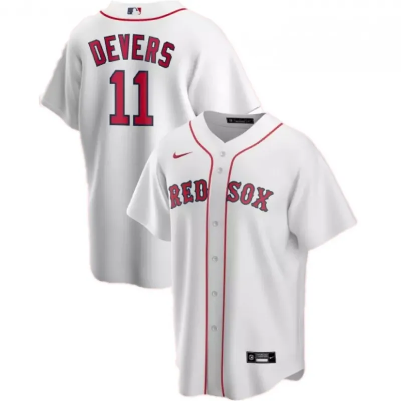 Men’s Boston Red Sox Rafael Devers #11 Nike White Home 2020 Jersey