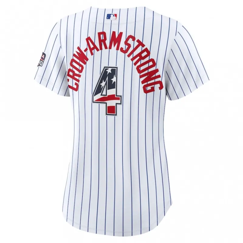 Pete Crow-Armstrong Chicago Cubs Nike Women’s USA 250 Fourth of July Home Stadium Jersey – White