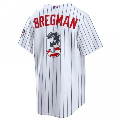 Alex Bregman Chicago Cubs Nike USA 250 Fourth of July Home Stadium Jersey – White