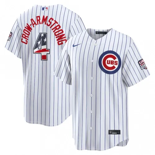 Pete Crow-Armstrong Chicago Cubs Nike USA 250 Fourth of July Home Stadium Jersey - White