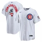 Camisa de jogo em casa do Pete Crow-Armstrong dos Chicago Cubs, Nike USA 250, para o 4 de julho - Branca Pete Crow-Armstrong Chicago Cubs Nike USA 250 Fourth of July Home Stadium Jersey – White