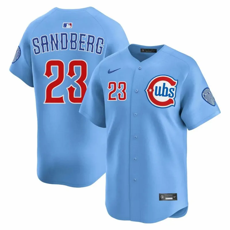 Ryne Sandberg Chicago Cubs Nike Alternate Limited Jersey – Light Blue