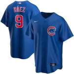 Maglia da uomo Chicago Cubs Javier Baez #9 Nike Royal Alternate Player