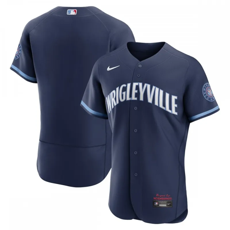 Chicago Cubs Nike City Connect authentiek shirt – marineblauw