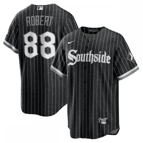 Luis Robert Chicago White Sox Nike 2021 City Connect Replica Player Jersey - Zwart