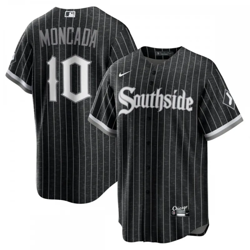 Yoan Moncada Chicago White Sox Nike 2021 City Connect Replica Player Jersey – Black