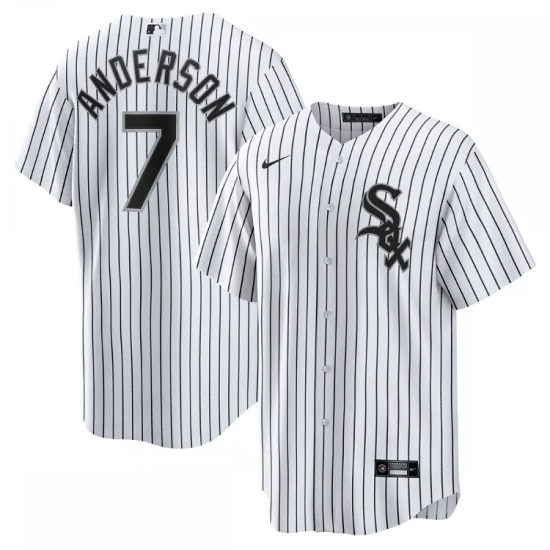 Tim Anderson Chicago White Sox Nike Home Replica Player Jersey – White/Black