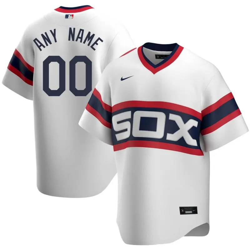 Chicago White Sox Nike Home Replica Team Custom Jersey – White