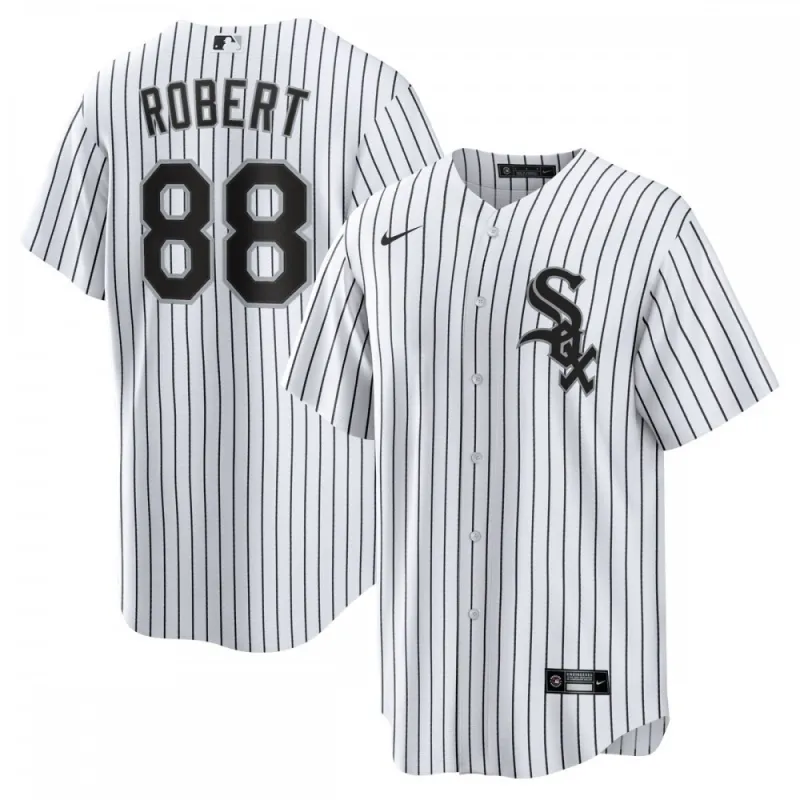 Maglia Nike replica con nome del giocatore Luis Robert dei Chicago White Sox – Bianca