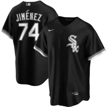 Maglia alternativa nera da uomo dei Chicago White Sox Eloy Jimenez #74 Nike