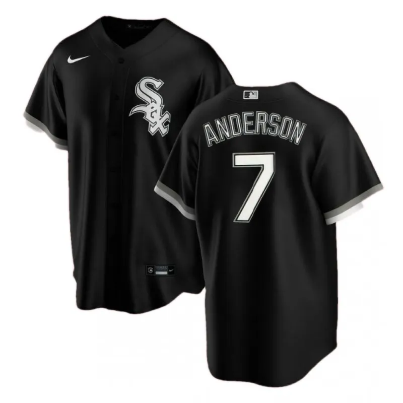 Men’s Chicago White Sox Tim Anderson #7 Nike Black Home 2020 Jersey