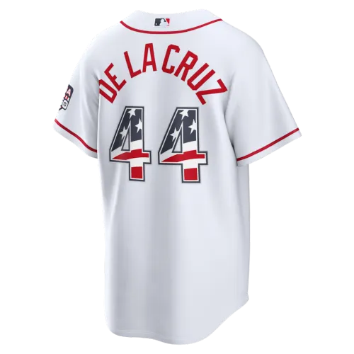 Elly De La Cruz Cincinnati Reds Nike USA 250 Fourth of July Home Stadium Jersey – White
