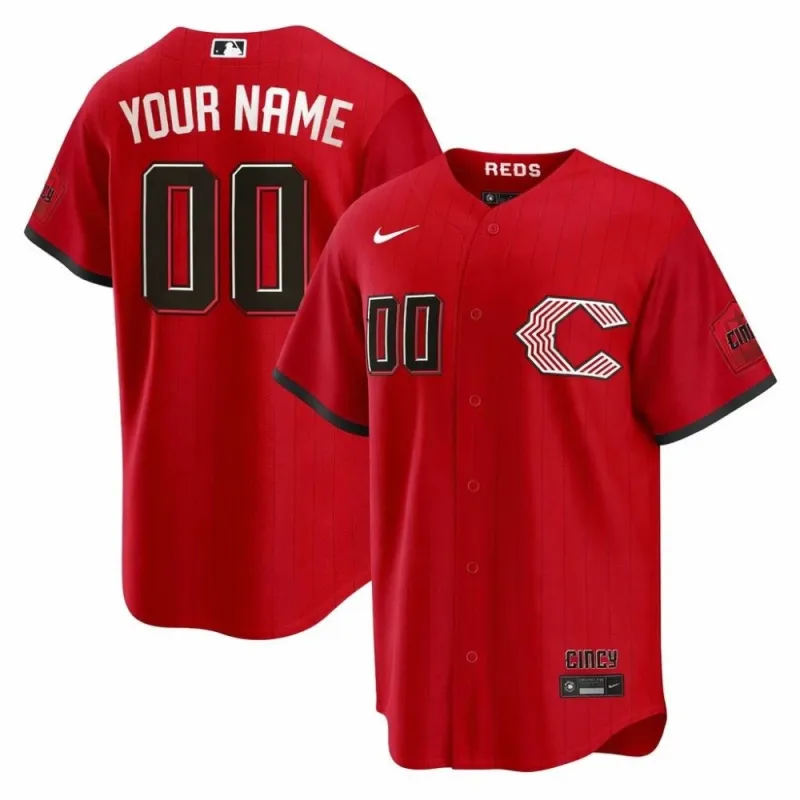 Cincinnati Reds Nike 2026 City Connect Stadium Custom Jersey – Red