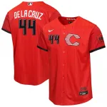 Maglia da gioco Nike City Connect Stadium 2026 per ragazzi dei Cincinnati Reds di Elly De La Cruz - Rossa Elly De La Cruz Cincinnati Reds Nike Youth 2026 City Connect Stadium Jersey – Red