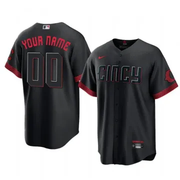 Cincinnati Reds Nike 2023 City Connect Replica Youth Custom Jersey - Black