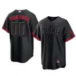 Cincinnati Reds Nike 2023 City Connect Replica Spieler-Trikot nach Maß – Schwarz