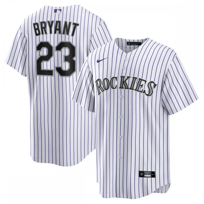 Kris Bryant Colorado Rockies Nike Replica Player Jersey - White/Purple