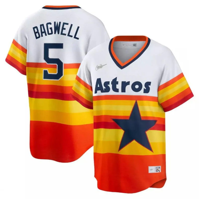 Camisa de jogador limitada da coleção Nike Cooperstown de Jeff Bagwell dos Houston Astros
