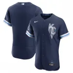 Maillot authentique Nike City Connect 2022 des Royals de Kansas City - Bleu marine Maillot authentique Nike City Connect 2022 des Royals de Kansas City – Bleu marine