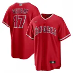 Camisola de réplica alternativa Nike com nome do jogador Shohei Ohtani dos Los Angeles Angels - Vermelha