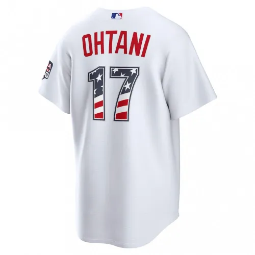 Shohei Ohtani Los Angeles Dodgers Nike USA 250 Fourth of July Home Stadium Jersey – White