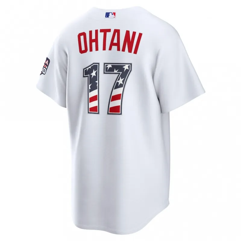 Shohei Ohtani Los Angeles Dodgers Nike USA 250 Fourth of July Home Stadium Jersey – White