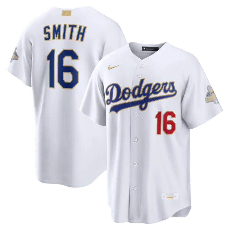 Will Smith Los Angeles Dodgers Nike 2026 Gold Collection Stadium Jersey – White