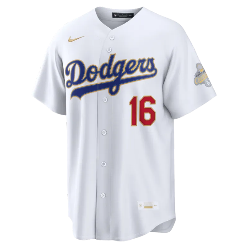 Will Smith Los Angeles Dodgers Nike 2026 Gold Collection Stadium Jersey – White
